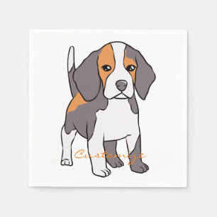 Niedlicher Beagle Hund Rasse Thunder_Cove Serviette