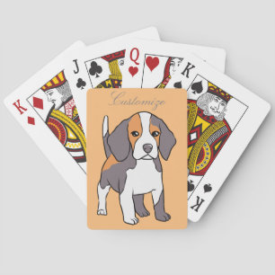 Niedlicher Beagle Hund Rasse Thunder_Cove Spielkarten