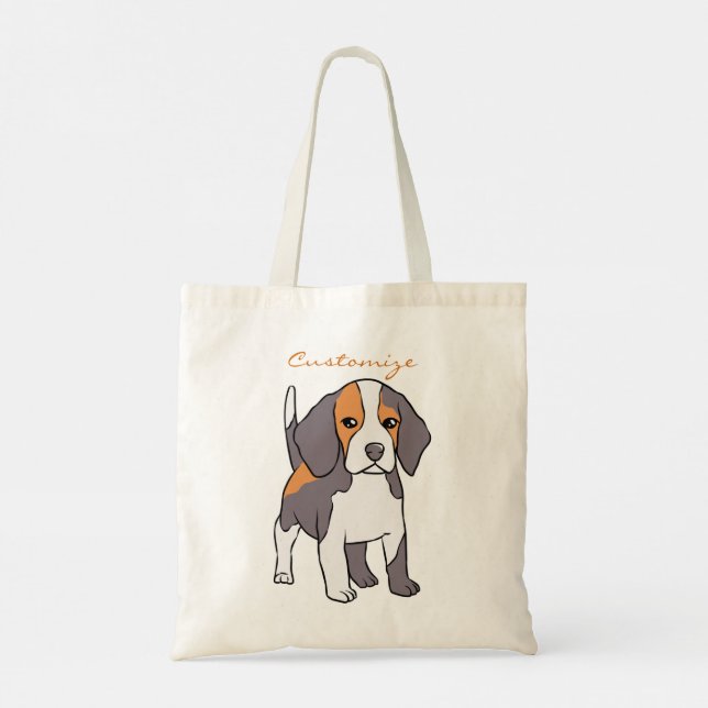 Niedlicher Beagle Hund Rasse Thunder_Cove Tragetasche (Rückseite)