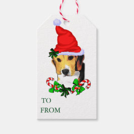Niedlicher Beagle Liebt Weihnachtsgeschenke Geschenkanhänger