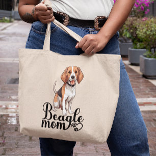 Niedlicher Beagle Mama Geschenk Funny Cartoon Welp Jumbo Stoffbeutel
