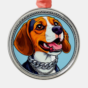 Niedlicher Beagle Ornament Aus Metall