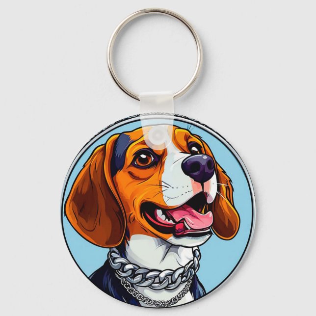 Niedlicher Beagle Schlüsselanhänger (Vorderseite)