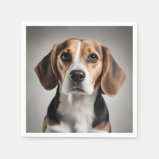 Niedlicher Beagle Serviette (Vorderseite)