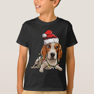 Niedlicher Beagle Weihnachtsbaum Lichter Weihnacht T-Shirt