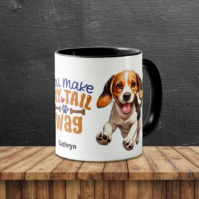 Niedlicher Beagle Welpe, die meinen Schwanz Wag Tasse (Von Creator hochgeladen)