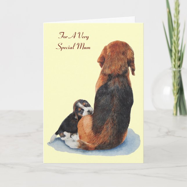 niedlicher Beagle Welpenhund Karte (Vorderseite)