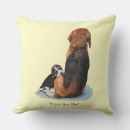 niedlicher Beagle Welpenkuppelhund Kissen
