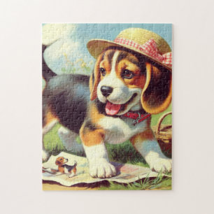 Niedlicher Beagle Welpenmalerei