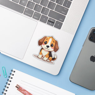 Niedlicher Beagle Welpensticker - Big Eyes Aufkleber