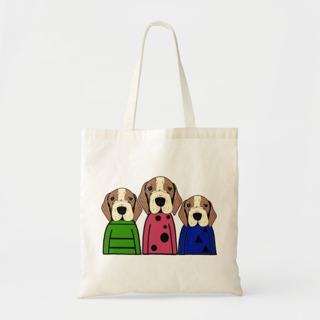 Niedlicher Beaglefamilienhund Tragetasche (Vorne)
