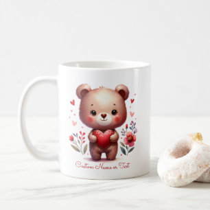 Niedlicher Bear Custom Tasse Valentinstag