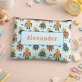 Niedlicher benutzerdefinierbarer Roboterdruck Zubehörtasche