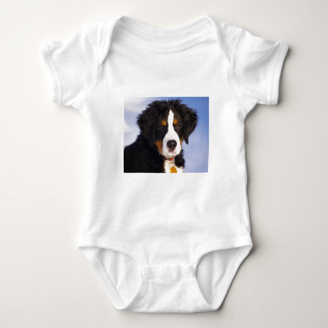 Niedlicher Berner Hund Baby Strampler (Vorderseite)