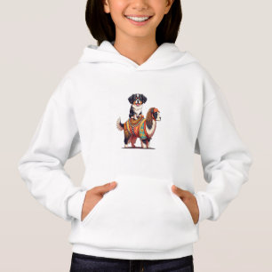 Niedlicher Berner Hundeschlitten auf Llama Hoodie