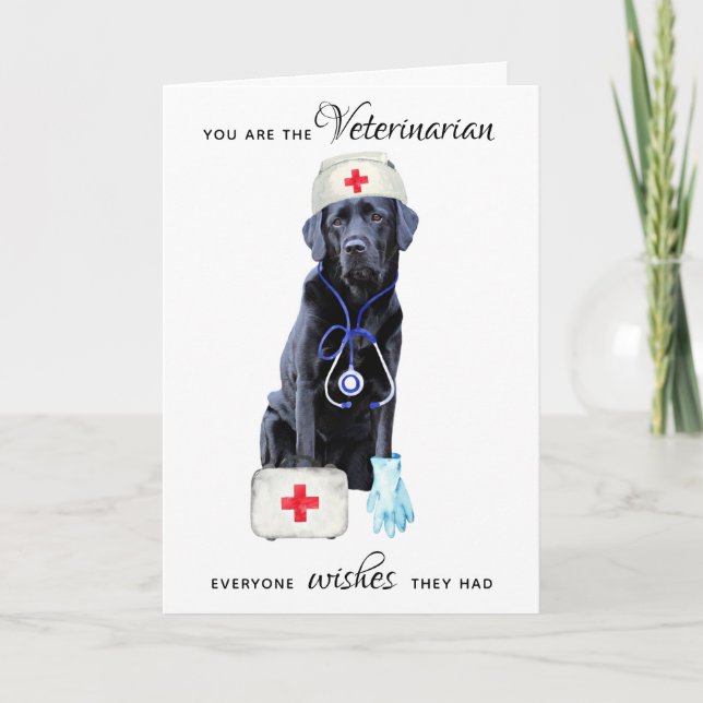 Niedlicher Beruflicher Tierarzt Dankeskarte (Vorderseite)