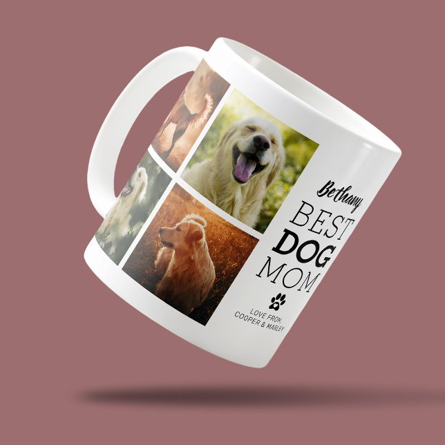 Niedlicher Bester Hund Mama Foto Collage Kaffee Ta Kaffeetasse (Von Creator hochgeladen)