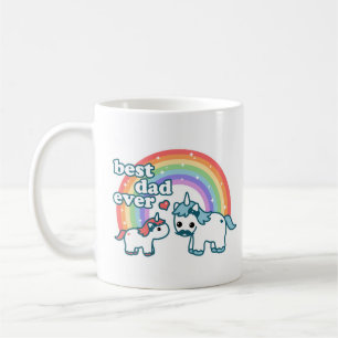 Niedlicher bester Unicorn-Vater überhaupt Kaffeetasse