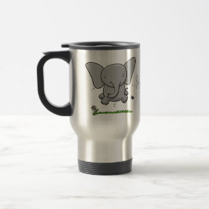 Niedlicher bewundernswerter Elefant Cartoon person Reisebecher