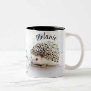 Niedlicher bezaubernder Baby-Igel personalisiert Zweifarbige Tasse