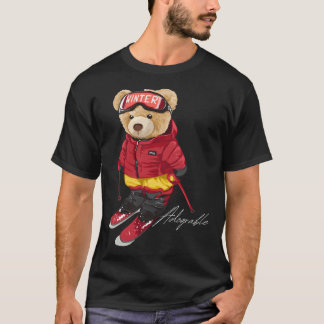 Niedlicher bezaubernder Bärenskipass - Schneeschuh T-Shirt