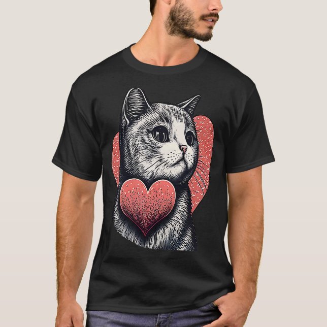 Niedlicher bezaubernder, einzigartiger Happy Valen T-Shirt (Vorderseite)