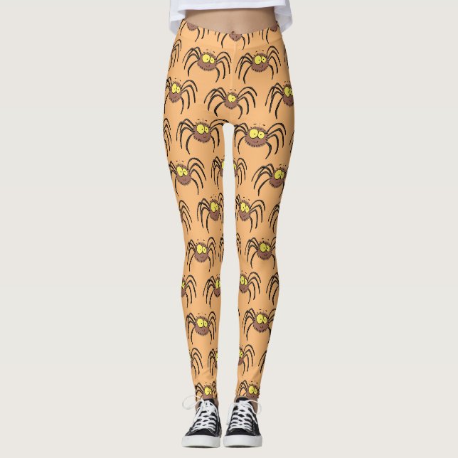 Niedlicher, bezaubernder SpinnenCartoon Leggings (Vorderseite)