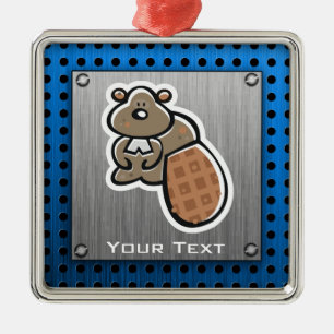 Niedlicher Biber; Metall-Blick Ornament Aus Metall