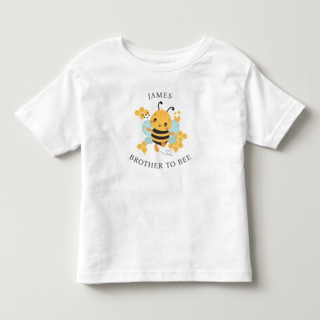 Niedlicher Bienenjunge Name Bruder zu sein Kleinkind T-shirt (Vorderseite)