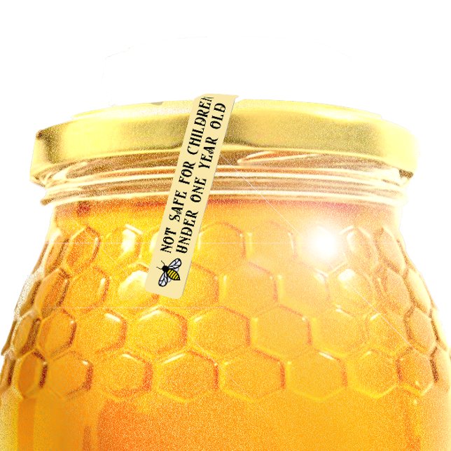 Niedlicher Bienenkorb-Säugling Warnhinweis für das Etiketten (Von Creator hochgeladen)
