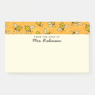 Niedlicher Bienenlehrer aus dem Schreibtisch von 1 Post-it Klebezettel