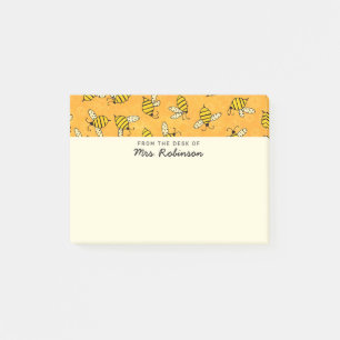Niedlicher Bienenlehrer von der Rezeption (4x3) Post-it Klebezettel