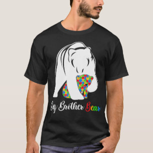 Niedlicher Big Brother Bären Autismus Bewusstsein T-Shirt