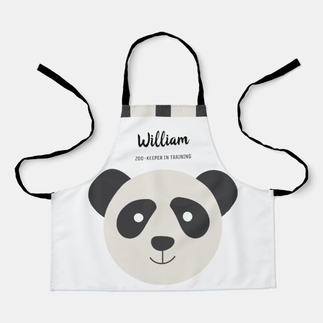 Niedlicher BIG Cartoon Panda Zoo Schütze bei der A Schürze (Vorderseite)