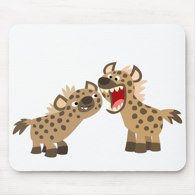 Niedlicher Big Teethed Cartoon Hyenas Mousepad (Vorne)