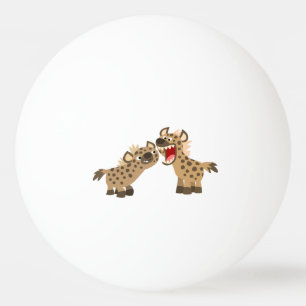Niedlicher Big Teethed Cartoon Hyenas Ping Pong Ba Tischtennisball