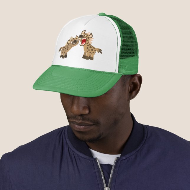 Niedlicher Big Teethed Cartoon Hyenas Trucker Hat Truckerkappe (Beispiel)