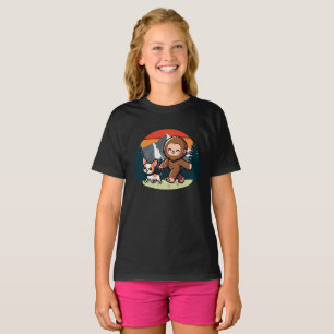 Niedlicher Bigfoot Walking Niedlich Chihuahua T-Shirt