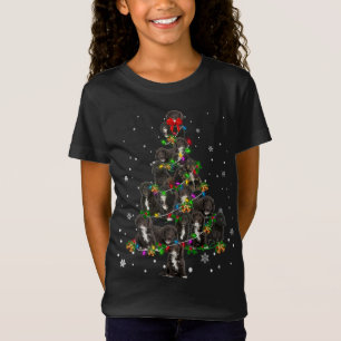 Niedlicher Black Cockapoo Hund Weihnachtsbaum Gesc T-Shirt