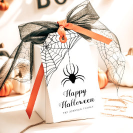 Niedlicher Black Spider Happy Halloween Geschenkanhänger