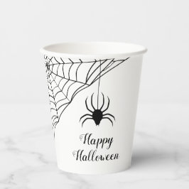 Niedlicher Black Spider Happy Halloween Pappbecher