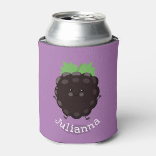Niedlicher BlackBerry lila Cartoon Dosenkühler