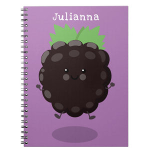 Niedlicher BlackBerry lila Cartoon Notizblock