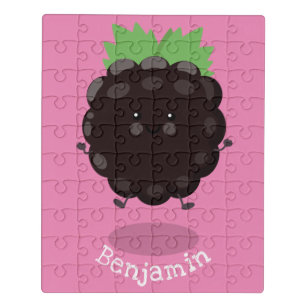 Niedlicher BlackBerry lila Cartoon Puzzle