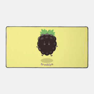 Niedlicher BlackBerry lila Cartoon Schreibtischunterlage