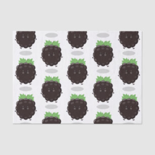 Niedlicher BlackBerry lila Cartoon Seidenpapier