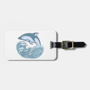 Niedlicher Blaudelphin Gepäckanhänger