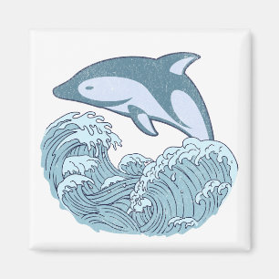Niedlicher Blaudelphin Magnet