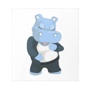 NIEDLICHER BLAUE HIPPO NOTIZBLOCK
