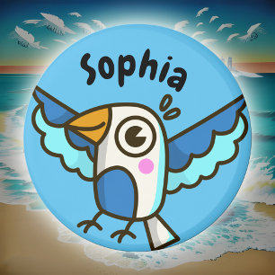 Niedlicher Blaue Seagull Sea Bird Kinder Schule Lo Magnet